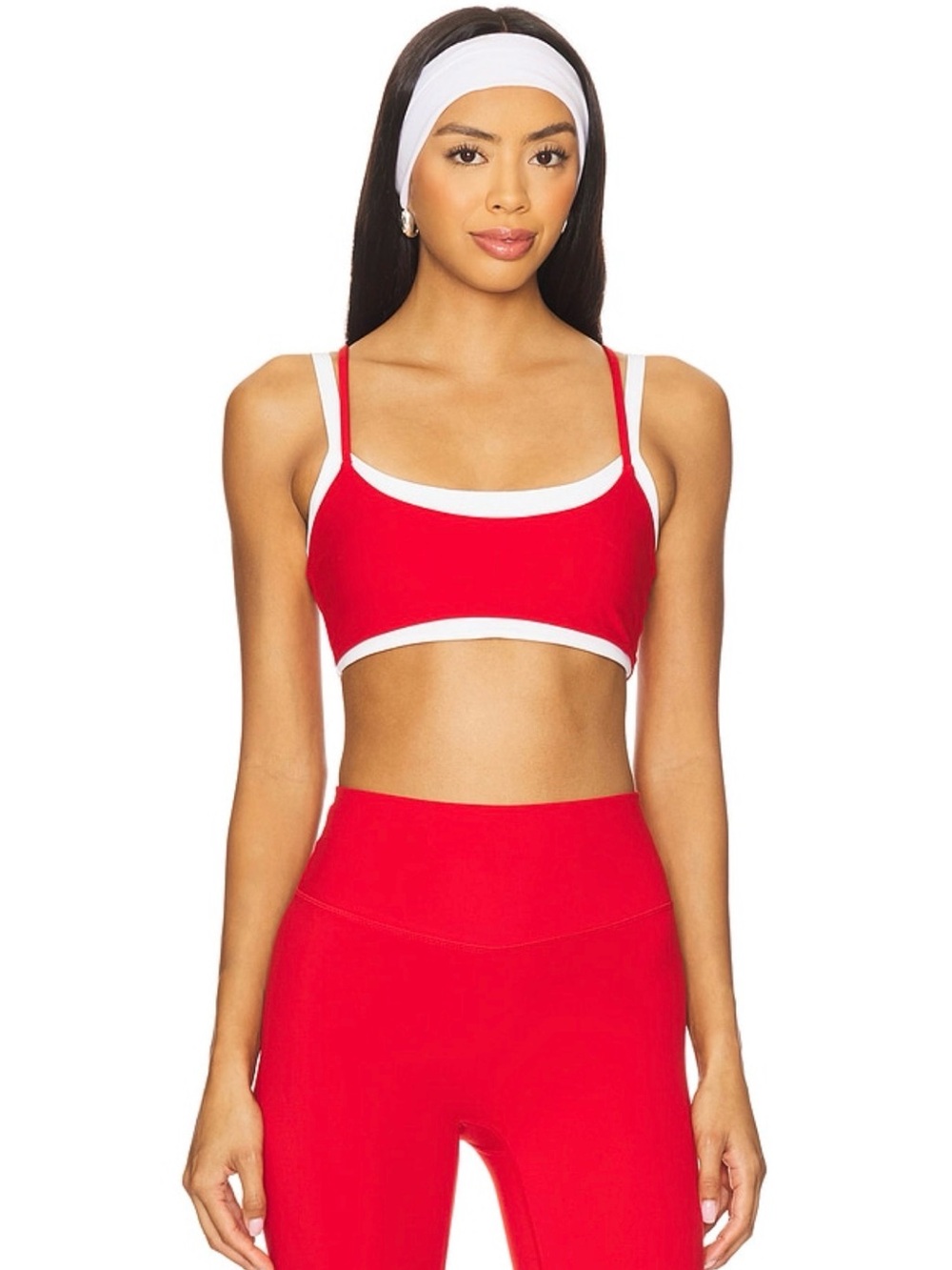 Layered Sports Bra by FORM in Cherry